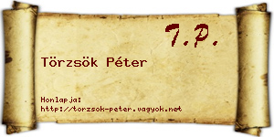 Törzsök Péter névjegykártya