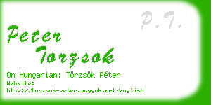 peter torzsok business card